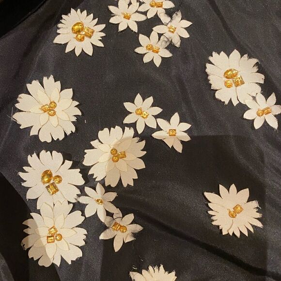 NWT -CAROLINA HERRERA Black embellished Techno fabric evening jacket- size L - Picture 11 of 12